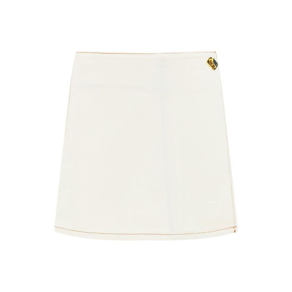 Ganni White Cotton Mini Skirt - Effortless Elegance