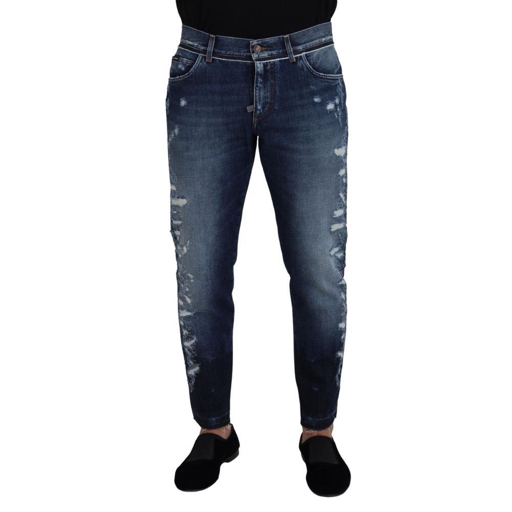 Dolce & Gabbana Blue Cotton Jeans Denim