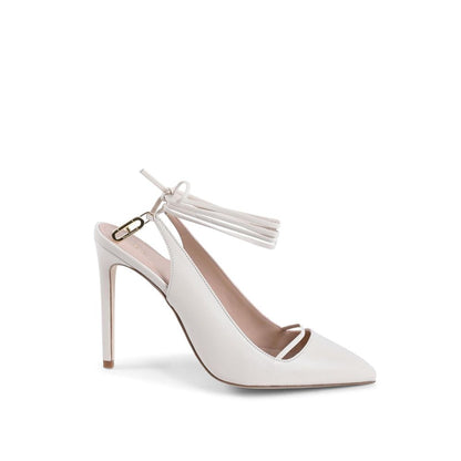 Dee Ocleppo White Leather High Heel Pumps