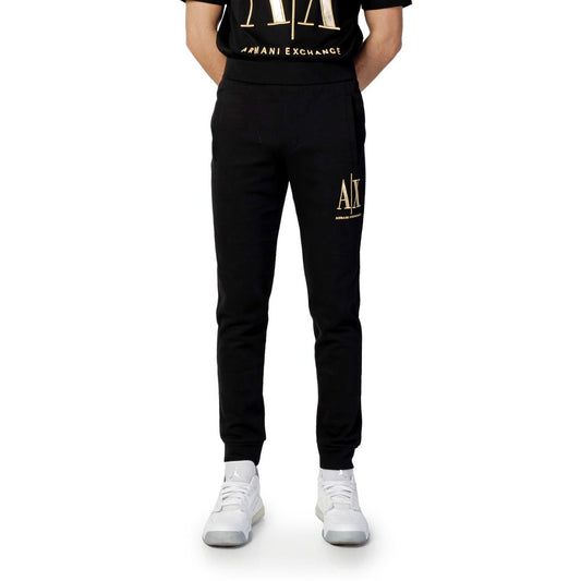 Armani Exchange Black Cotton Joggers for Men