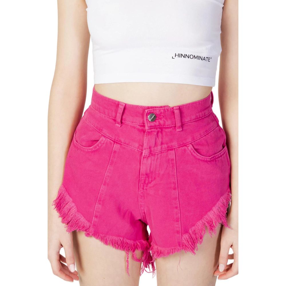 Hinnominate Fuchsia Cotton Short and Mini Shorts