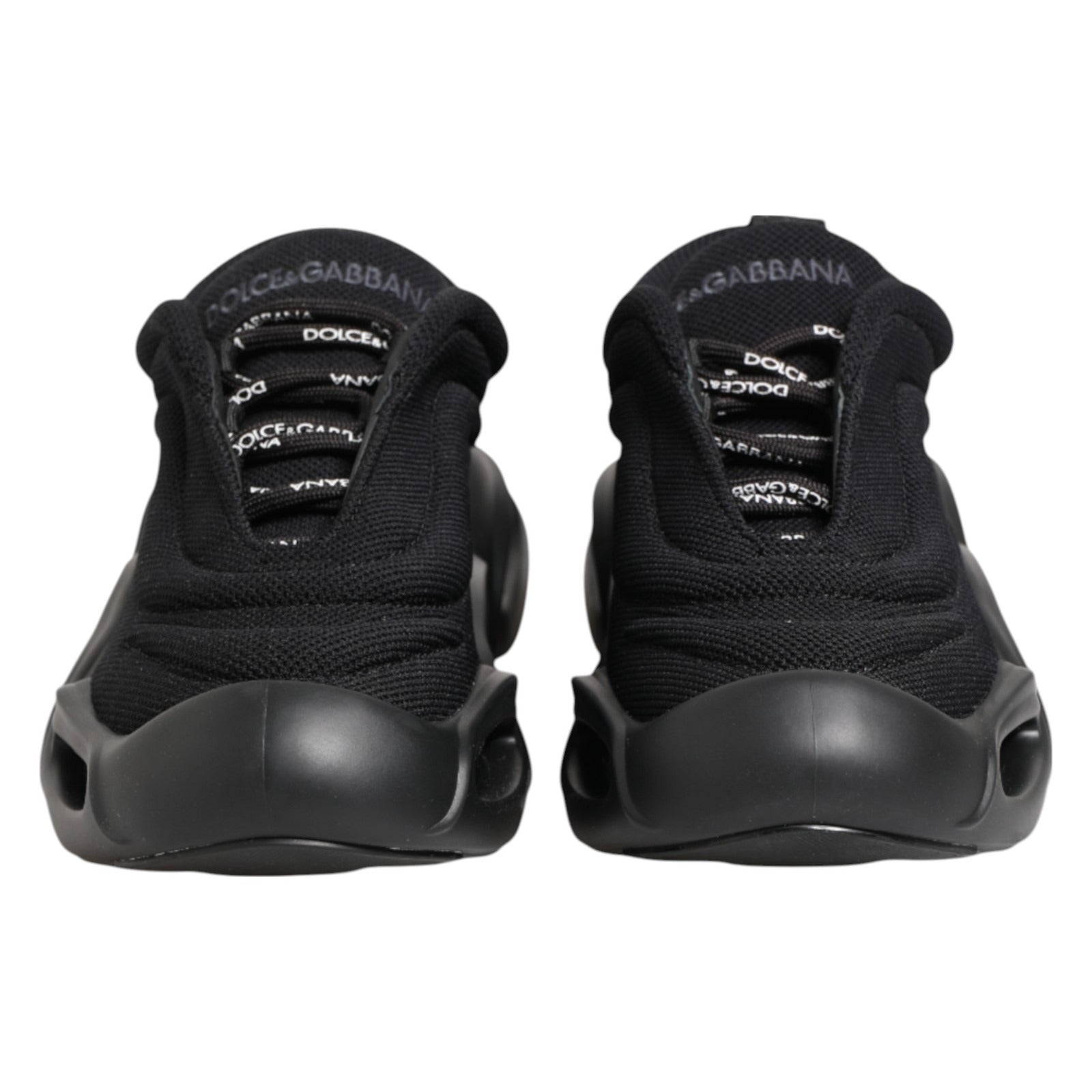 Dolce & Gabbana Black Slip On Low Top Wave Sneakers