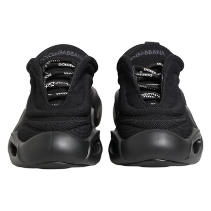 Dolce & Gabbana Black Slip On Low Top Wave Sneakers