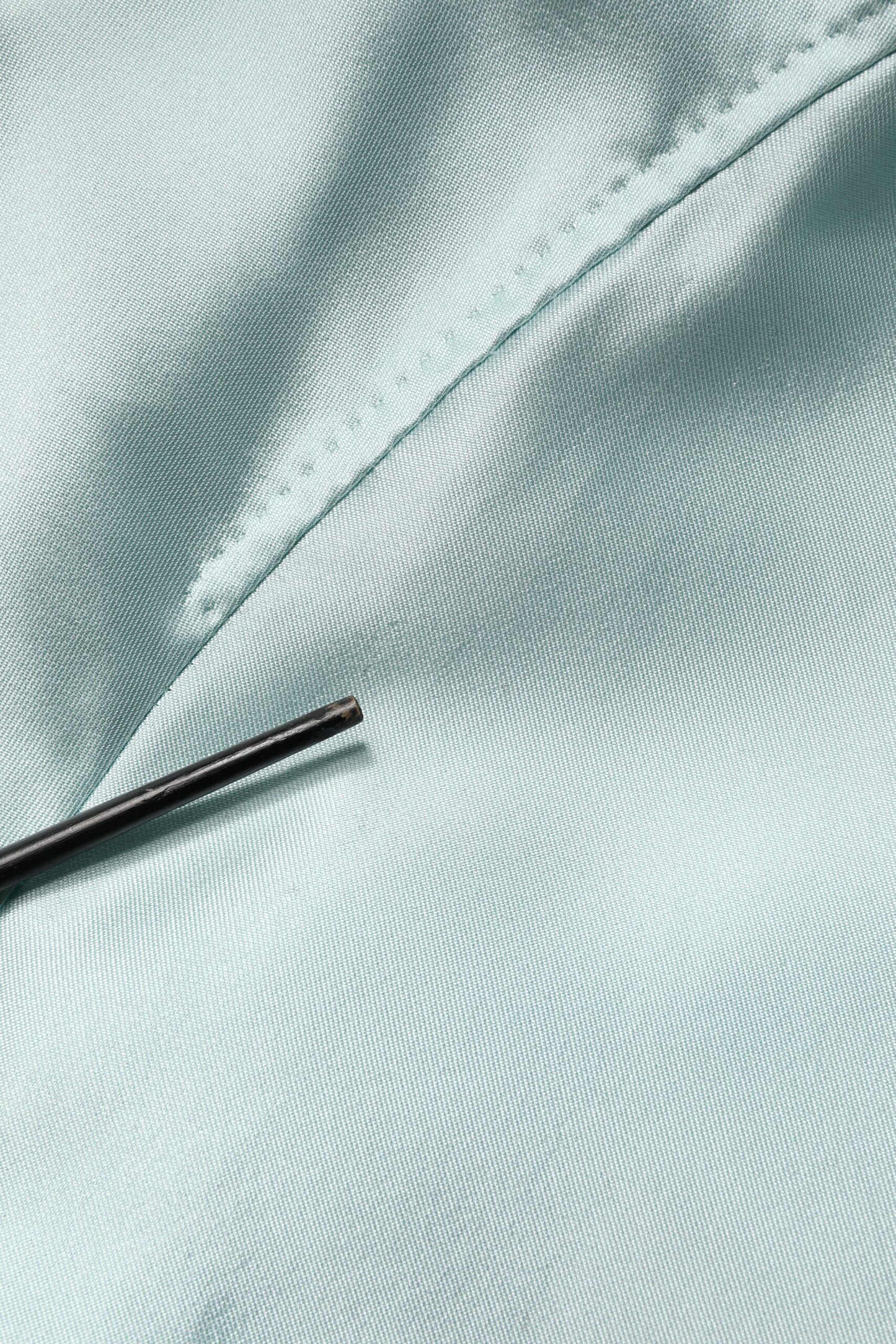 Dolce & Gabbana Teal Satin Collared Long Trench Coat Jacket