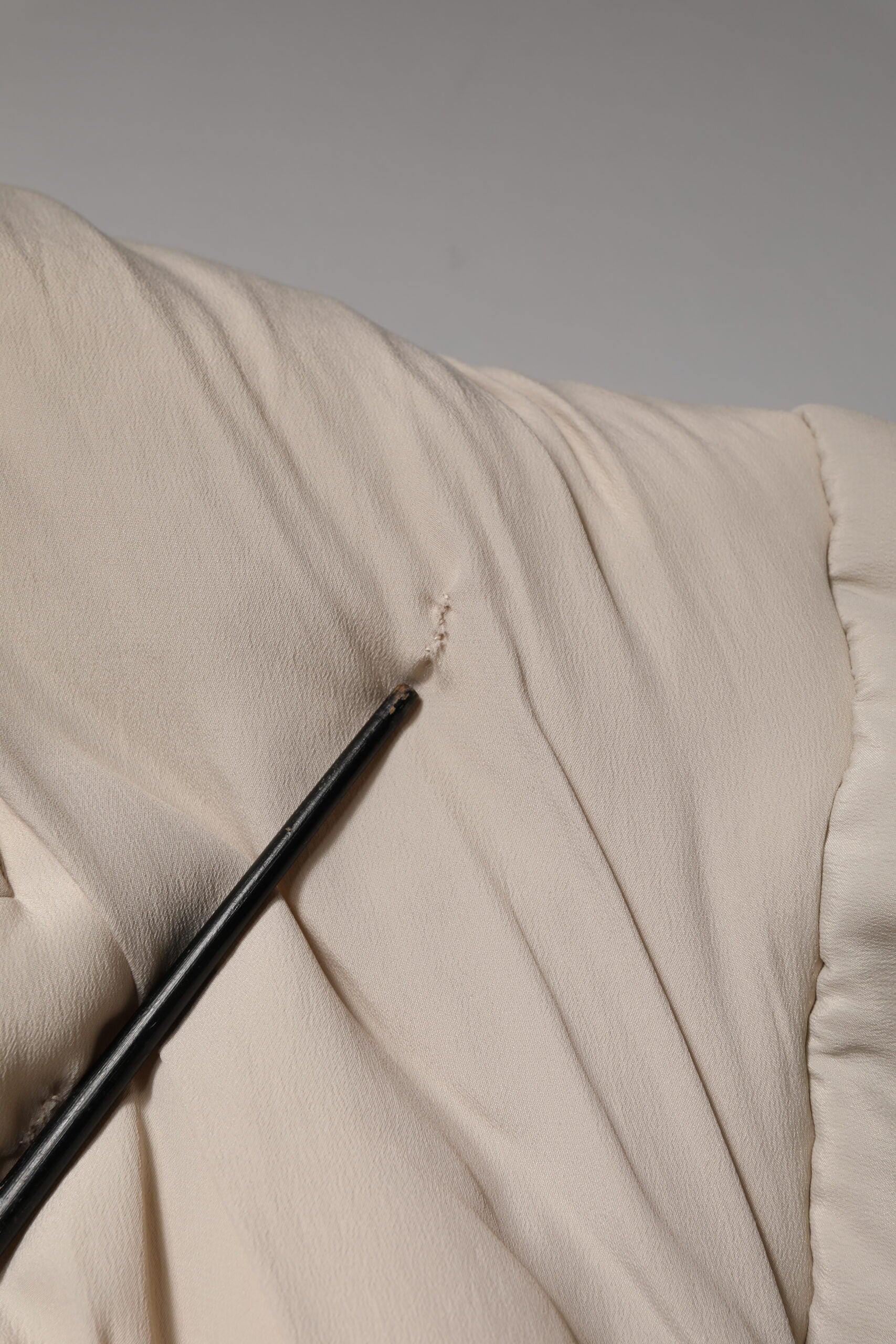 Dolce & Gabbana Beige Padded Collared Long Trench Coat Jacket