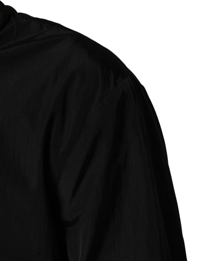 Dolce & Gabbana Black Pin Up Button Down Men Bomber Jacket