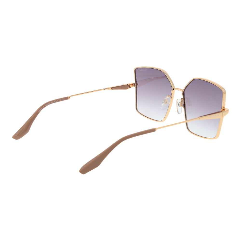 Trussardi Women’s Sunglasses – Gold Butterfly Frame, Purple Gradient Lenses