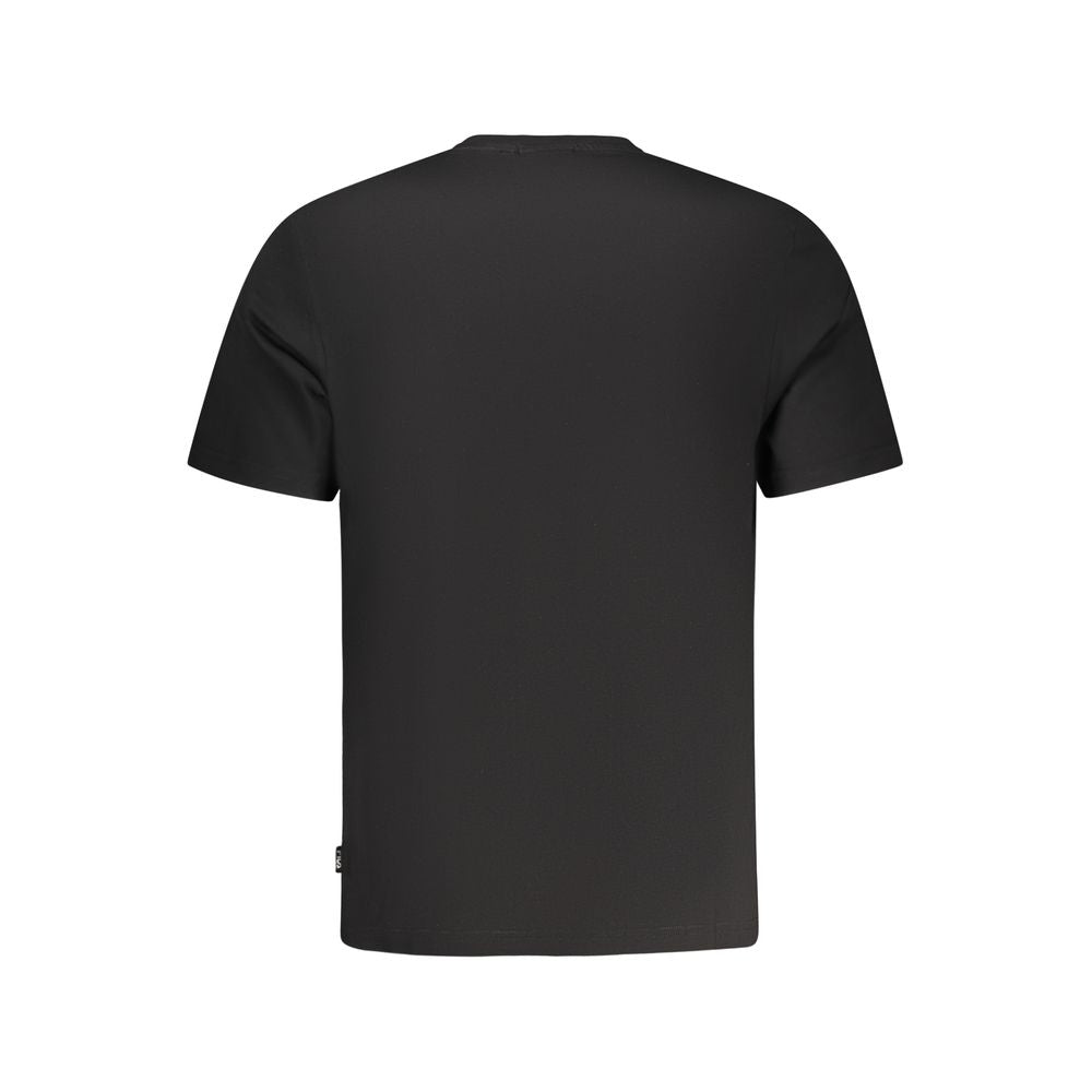 Fila Black Cotton Men T-Shirt - Sustainable Style Statement