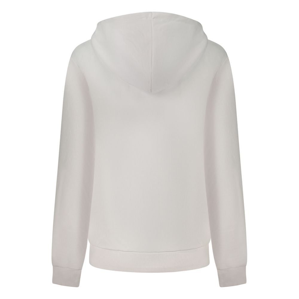 Fila White Cotton Women Sweatshirt - Lierna Hooded Sweatshirt