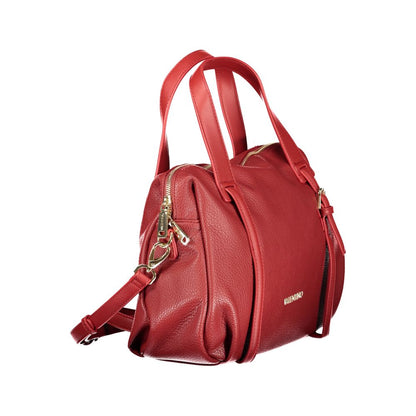 Mario Valentino Red Leather Handbag with Detachable Strap