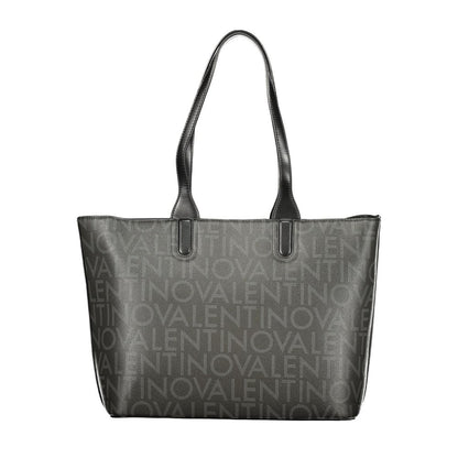 Mario Valentino Nero Leather Handbag with Gold Detailing