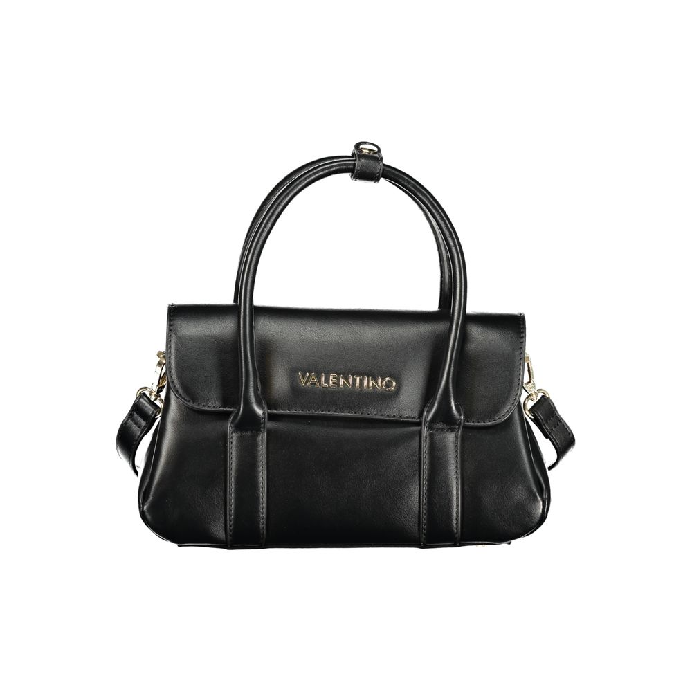 Mario Valentino Nero Leather Tote Handbag with Dual Compartments