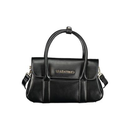 Mario Valentino Nero Leather Tote Handbag with Dual Compartments