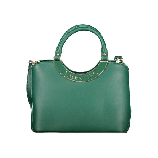 Mario Valentino Verde Leather Women Handbag with Detachable Strap