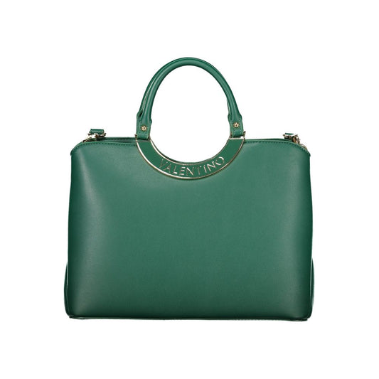 Mario Valentino Verde Leather-Finish Handbag with Elegant Design
