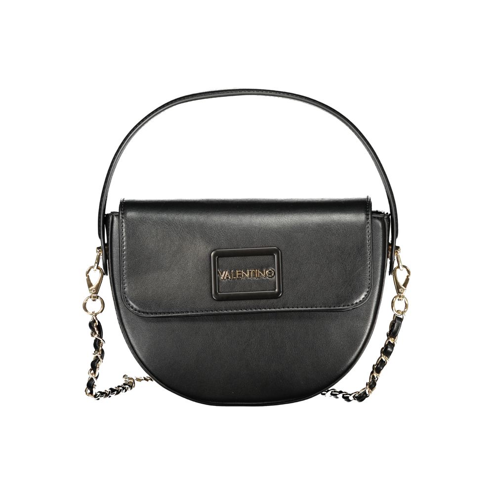 Mario Valentino Rosso Leather Shoulder Bag with Gold Accents