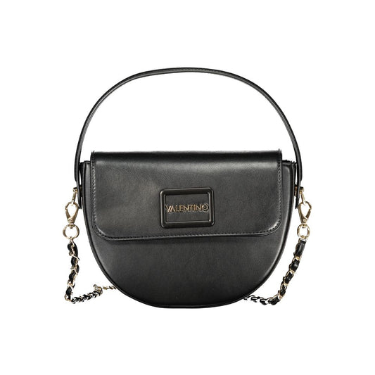 Mario Valentino Rosso Leather Shoulder Bag with Gold Accents