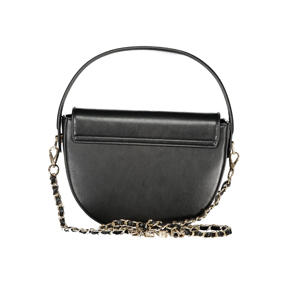 Mario Valentino Rosso Leather Shoulder Bag with Gold Accents