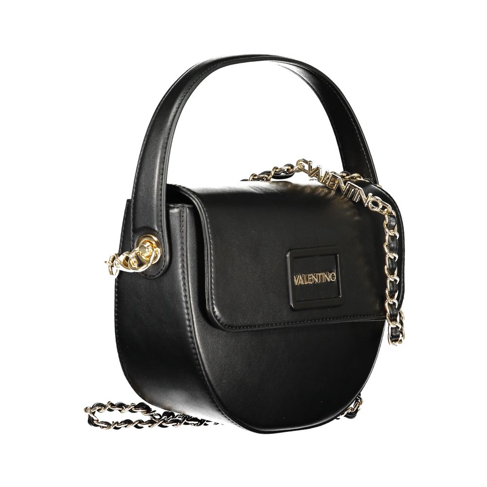 Mario Valentino Rosso Leather Shoulder Bag with Gold Accents