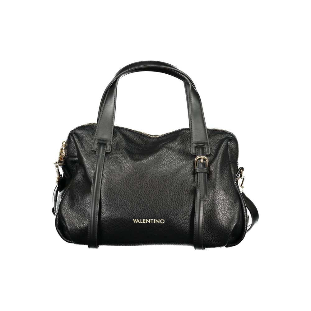 Mario Valentino Nero Leather Handbag with Adjustable Strap