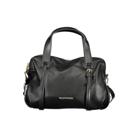Mario Valentino Nero Leather Handbag with Adjustable Strap