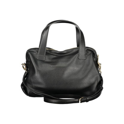 Mario Valentino Nero Leather Handbag with Adjustable Strap