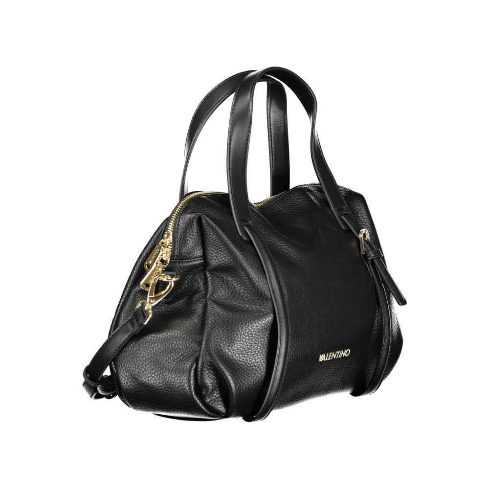 Mario Valentino Nero Leather Handbag with Adjustable Strap