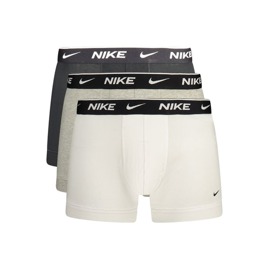 Nike Grey Cotton Men Boxer Short - Tri-Pack