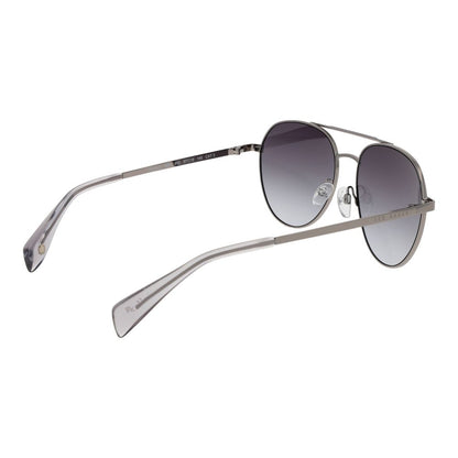 Ted Baker Men’s Sunglasses – Gunmetal Aviator Frame, Grey Gradient Lenses