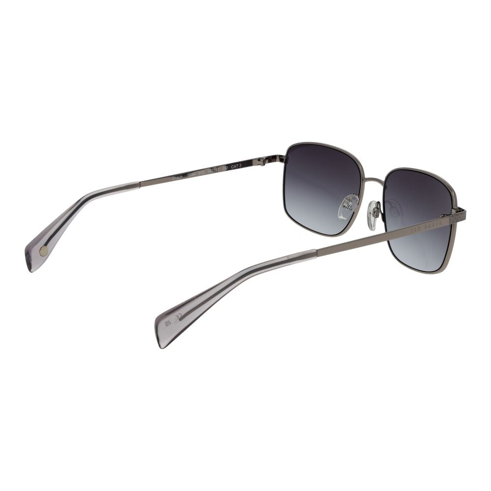 Ted Baker Unisex Sunglasses – Grey Metal Frame, Gradient Lenses
