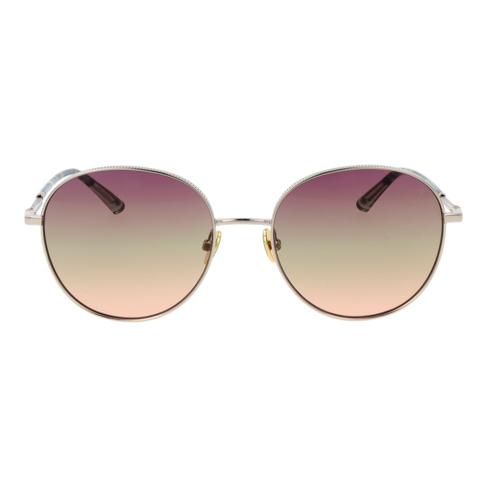 Scotch & Soda Women’s Sunglasses – Rose Gold Round Frame, Gradient Lenses