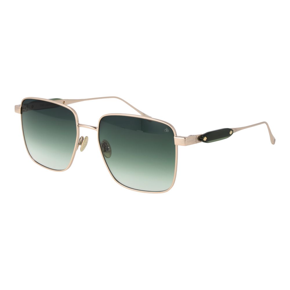 Scotch & Soda Women’s Sunglasses – Rose Gold Rectangle Frame, Turquoise Gradient Lenses