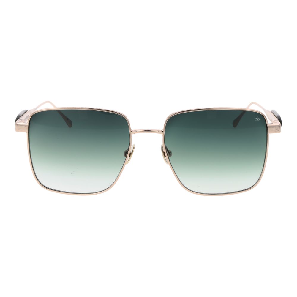 Scotch & Soda Women’s Sunglasses – Rose Gold Rectangle Frame, Turquoise Gradient Lenses