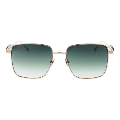 Scotch & Soda Women’s Sunglasses – Rose Gold Rectangle Frame, Turquoise Gradient Lenses