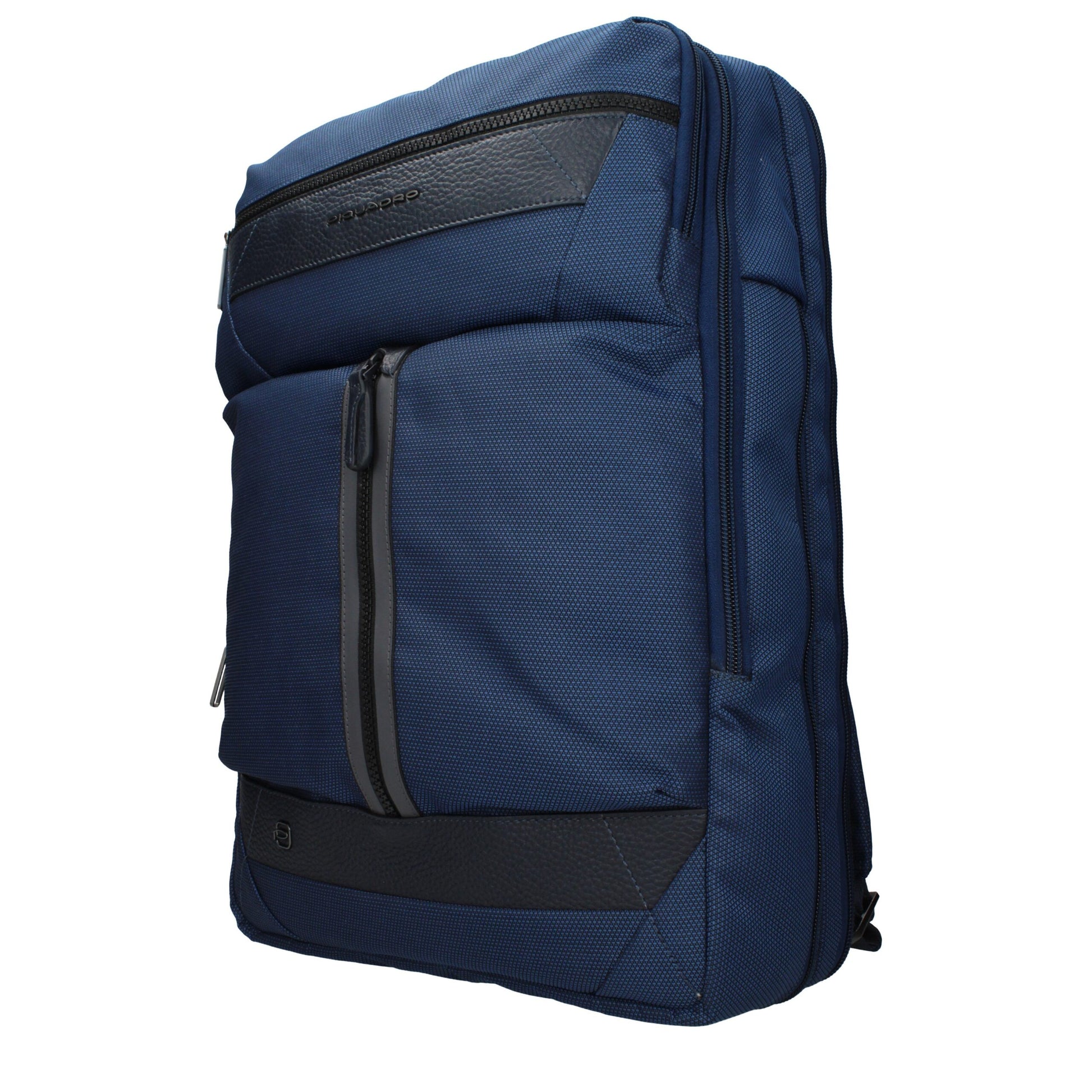 Piquadro Blue Fabric Backpack - Versatile Travel Companion
