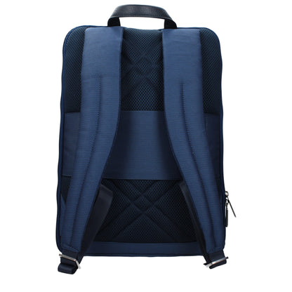 Piquadro Blue Fabric Backpack - Versatile Travel Companion