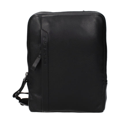 Piquadro Black Leather Crossbody Bag - Stylish and Functional Accessory