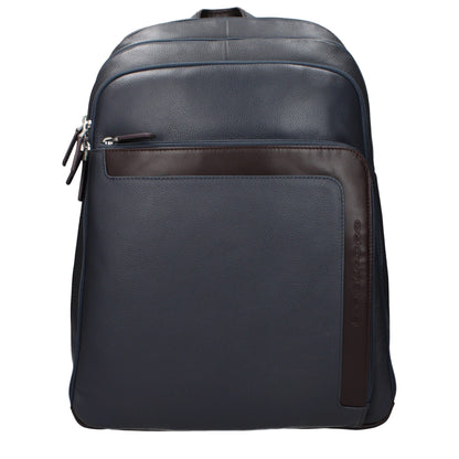 Piquadro Gray Leather Backpack - Stylish and Functional