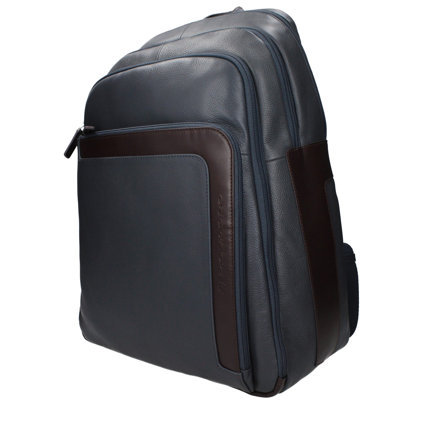 Piquadro Gray Leather Backpack - Stylish and Functional