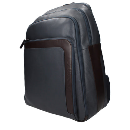 Piquadro Gray Leather Backpack - Stylish and Functional