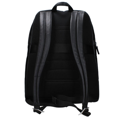Piquadro Black Leather Backpack - Stylish and Functional