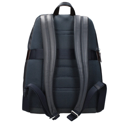 Piquadro Gray Leather Backpack - Stylish and Functional