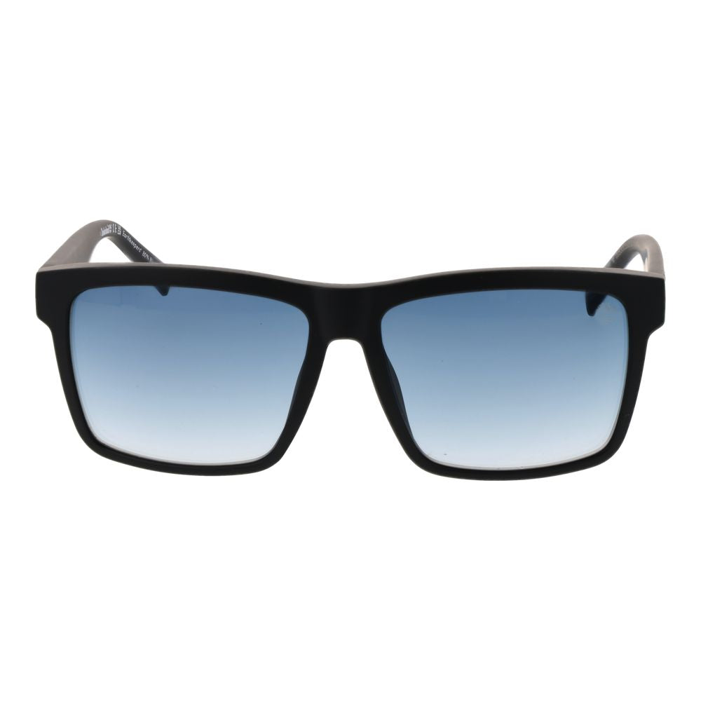 Timberland Men’s Sunglasses – Black Stainless Steel Frame, Blue Gradient Lenses