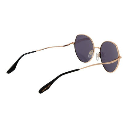 Trussardi Women’s Sunglasses – Black Metal Round Frame, Purple Lenses