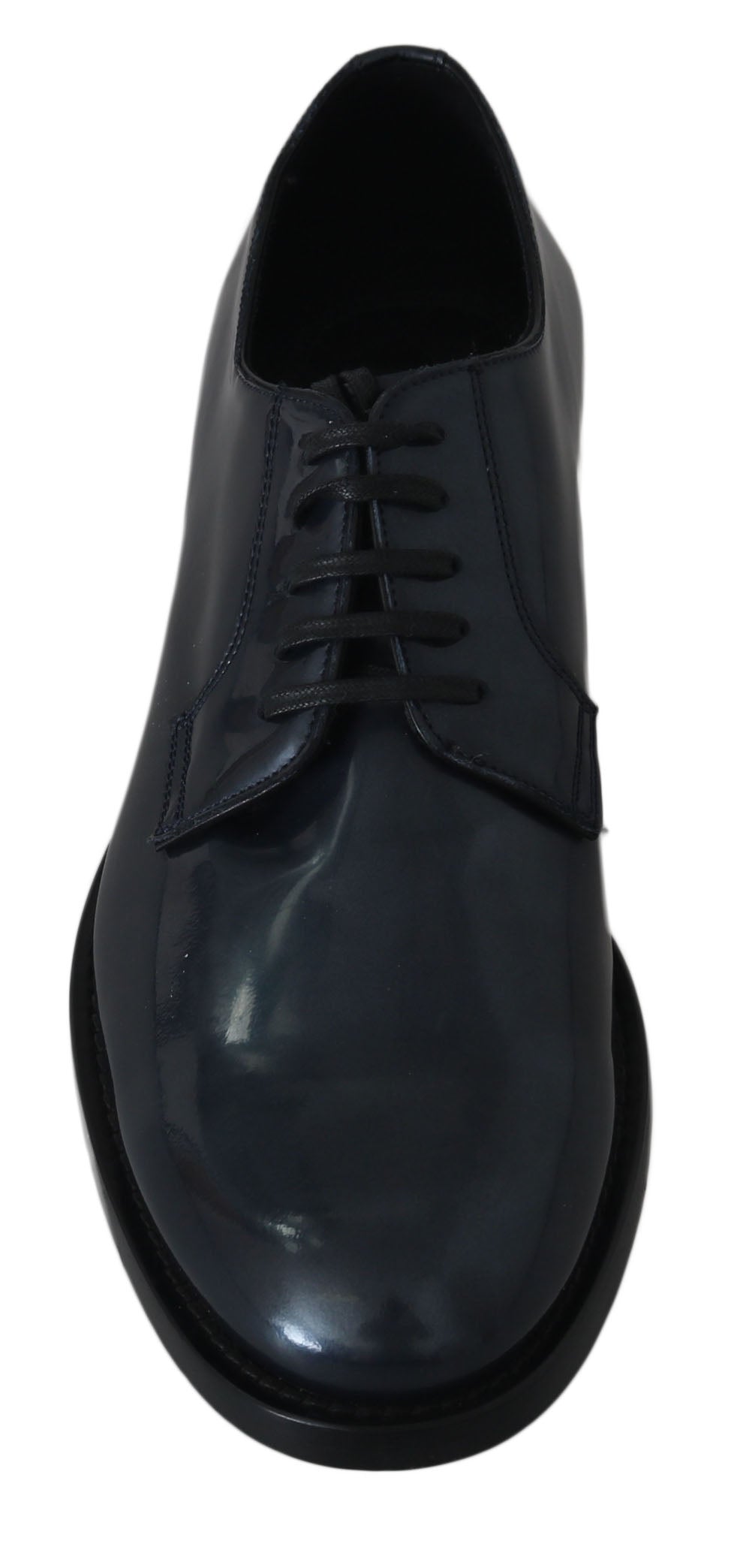  - Elegant Blue Leather Derby Dress Shoes