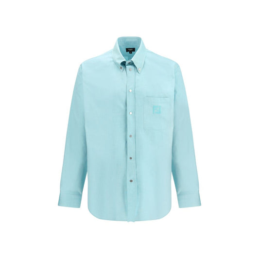 Fendi Light Blue Oversized Cotton Dress Shirt