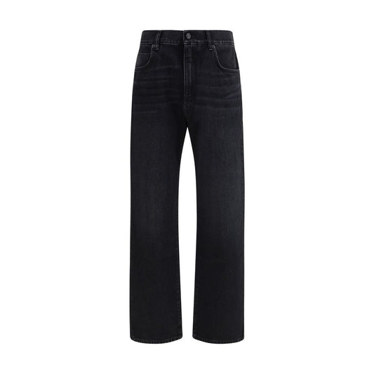 Balmain Black Cotton Loose-Fit Denim Jeans