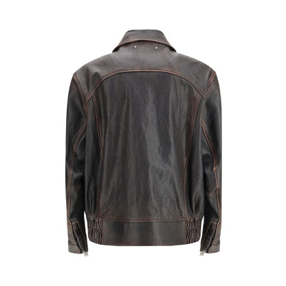 Golden Goose Brown Goatskin Bomber Jacket