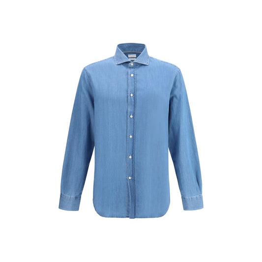 Brunello Cucinelli Blue Denim Shirt - Timeless Luxury
